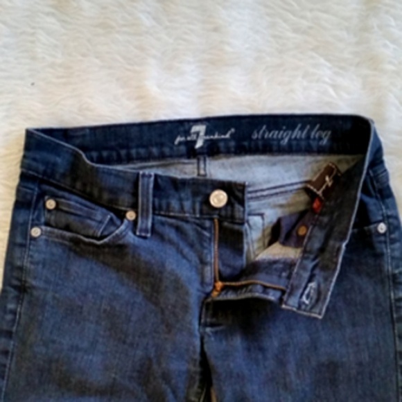 7FAMK Straight Ankle Jeans Boho Summer Crop - Picture 3 of 7